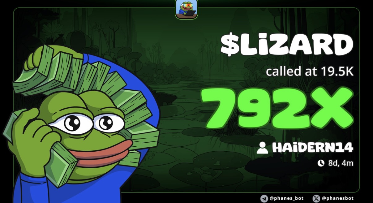 $LIZARD called at 19.5K — 792X return